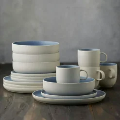 North Salad Bowl 25 cm, Matte white/Matte river