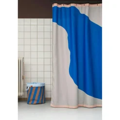 NOVA ARTE Shower Curtain 150x200 cm, Orange/Latte