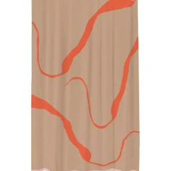 NOVA ARTE Shower Curtain 150x200 cm, Orange/Latte