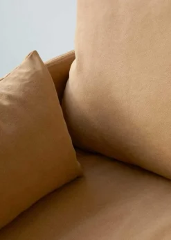 Offset Armchair Removable Upholstery Cotlin, Poppy Seed