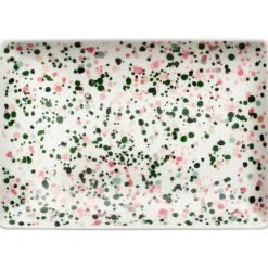 Oiva Toikka Collection Helle Plate Pink / Green, A7 7x10 cm