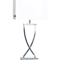 Omega Table Lamp 52 cm, Chrome / White