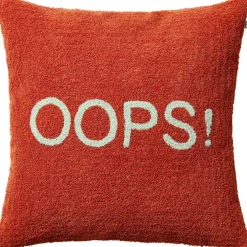 Oops Cushion Cover 50x50 cm, Apricot Orange / Aqua