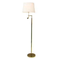 Orlando Floor Lamp, Chromium/White