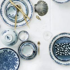 Ostindia Floris Deep Plate 22 cm, Blue