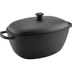 Oval Cast Iron Pot With Lid, 6 L