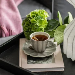 Oyster Cup With Saucer 25 cl, Sand