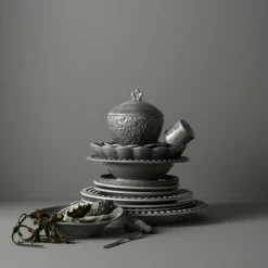 Oyster Plate, Orange, 20 cm