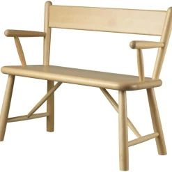 P11 Bench 70 cm, Lacquered Beech / Nature