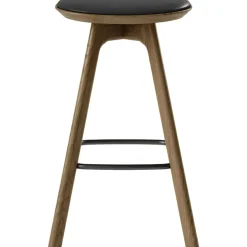 Pauline Bar Stool 75 cm, Oiled Oak / Leather Almond