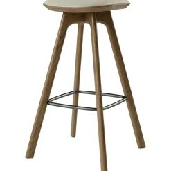 Pauline Bar Stool 75 cm, Oiled Oak / Leather Almond