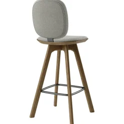 Pauline Comfort Bar Chair 75 cm, Fumed Oak / Leather Almond