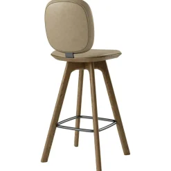 Pauline Comfort Bar Chair 75 cm, Fumed Oak / Leather Almond