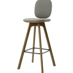 Pauline Comfort Bar Chair 75 cm, Fumed Oak / Leather Almond
