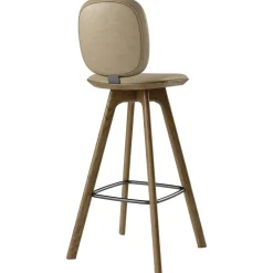 Pauline Comfort Bar Chair 75 cm, Fumed Oak / Leather Almond