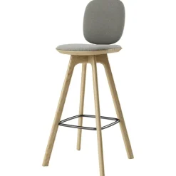 Pauline Comfort Bar Chair 75 cm, Oiled Oak / Hallingdal Grey