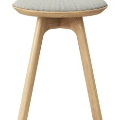 Pauline Stool, Fumed Oak / Leather Cinnamon