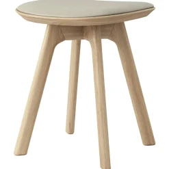 Pauline Stool, Fumed Oak / Leather Cinnamon