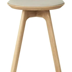 Pauline Stool, Fumed Oak / Leather Cinnamon