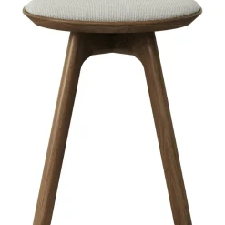 Pauline Stool, Fumed Oak / Leather Cinnamon