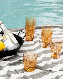 Picnic Juni Glass With Foot 4-pack, Clear