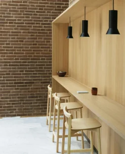 Pind Bar Stool 75 cm, Black Stained Ash