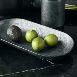 Pion Serving Dish 19x38 cm, Black / Brown