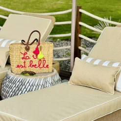 Plain Sunbed Cushion 60x186 cm, Beige