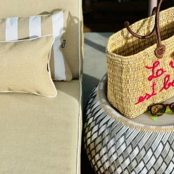 Plain Sunbed Cushion 60x186 cm, Beige