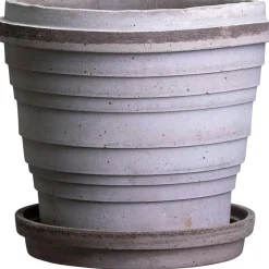 Planet Pot With Saucer Grey Ø16 cm