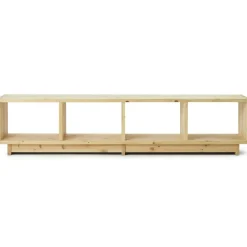 Plank Bookcase Pinewood, Low