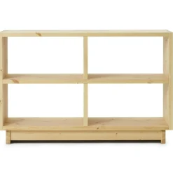 Plank Bookcase Pinewood, Low