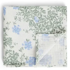 Plumbago Swaddle Blanket Muslin, 110x110 cm