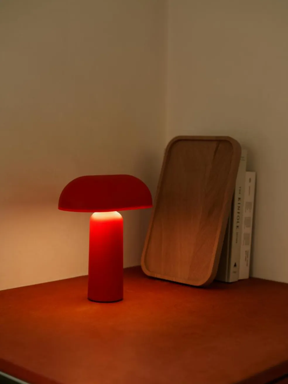 Porta Table Lamp Portable, Bright Red