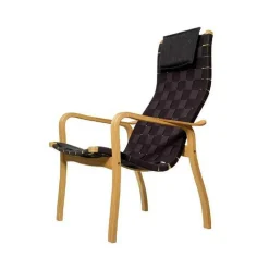 Primo Armchair High Back, Painted Beech / Strap Leather Nature