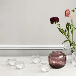 Primula Candle Holder, Amber