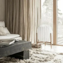 Prisma Floor Lamp, Oak / White