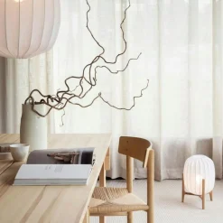 Prisma Table Lamp, Dark Ash / White