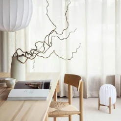 Prisma Table Lamp, Dark Ash / White