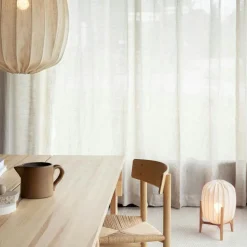 Prisma Table Lamp, Dark Ash / White