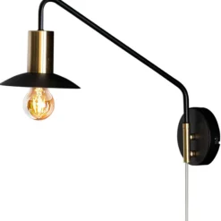 Quinn Wall Lamp Short, Matt Black
