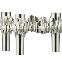 Quist Candle Holder, Brushed Chrome