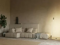 Radent Floor Lamp, Brass