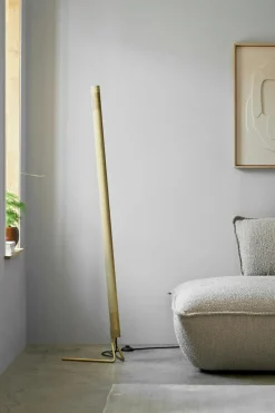 Radent Floor Lamp, Brass