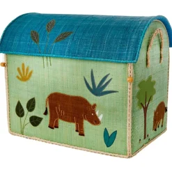 Raffia Toy Storage 3-pack, Pink Jungle