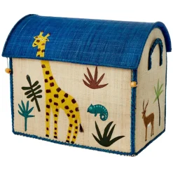 Raffia Toy Storage 3-pack, Pink Jungle