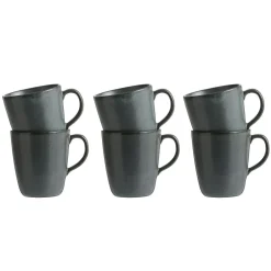 Raw Mugs with handle 35 cl 6-pack, Northern Green
