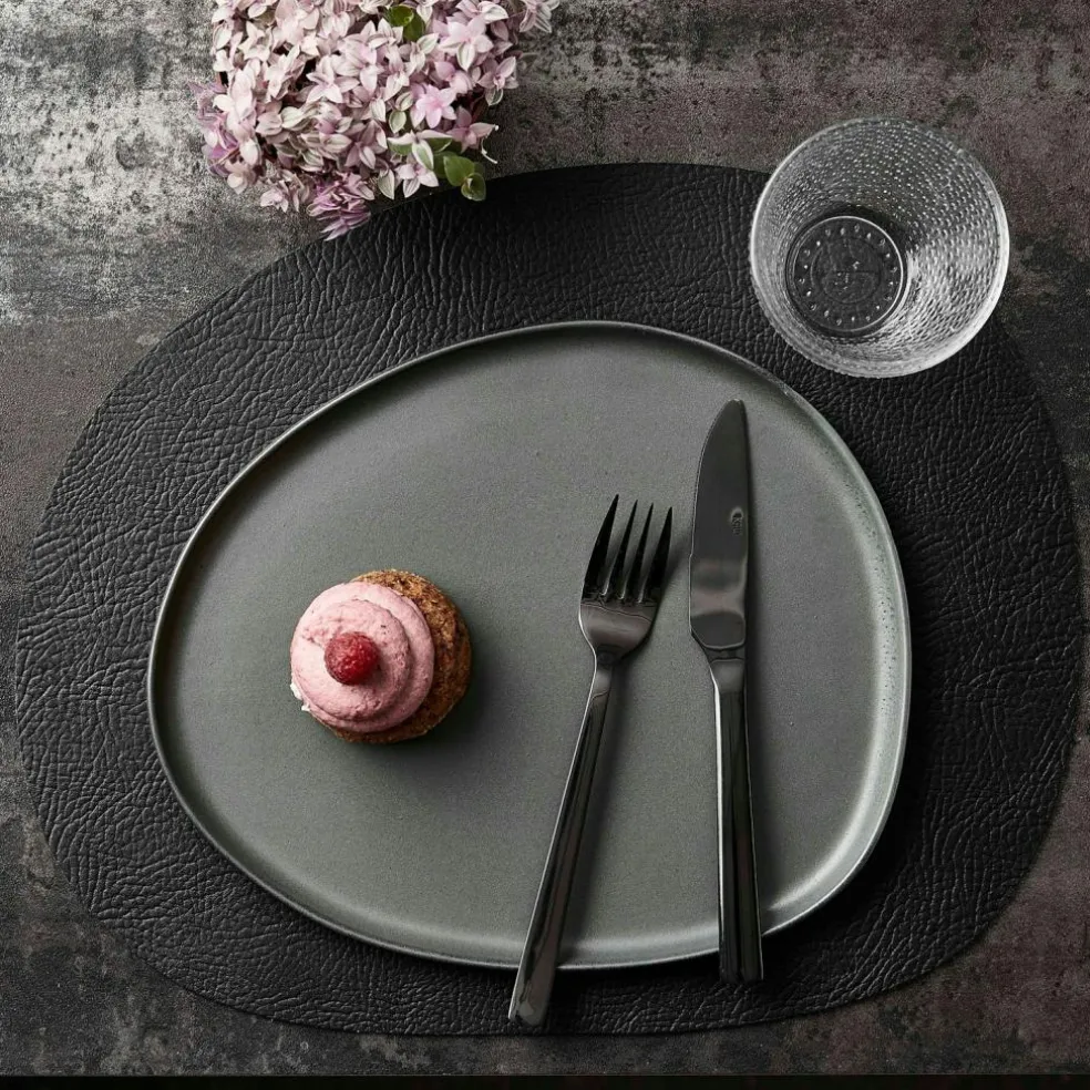 Raw Organic Plate 25x29 cm, Titanium Black