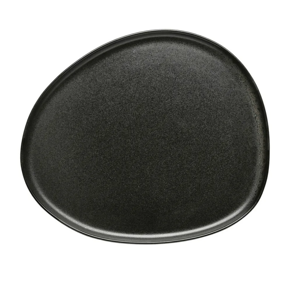 Raw Organic Plate 25x29 cm, Titanium Black