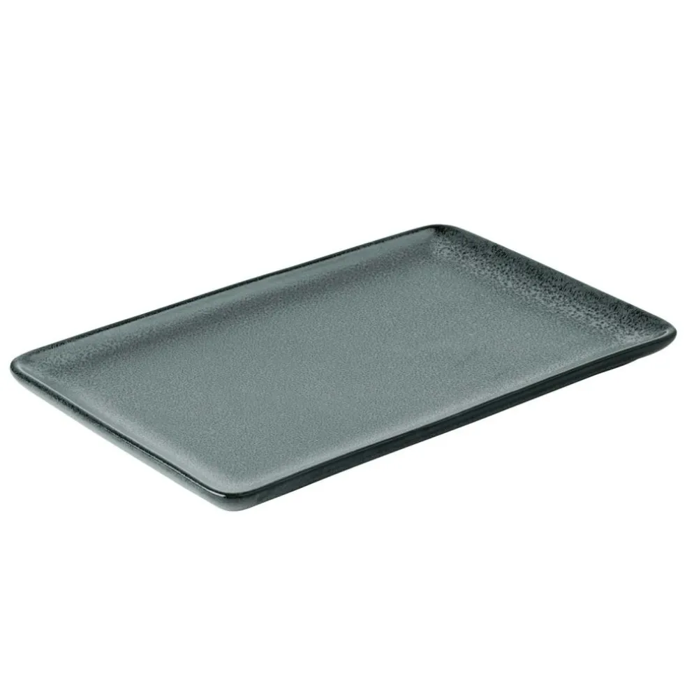 Raw Rectangular Plate 23,5x15 cm, Northern Green